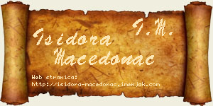 Isidora Macedonac vizit kartica